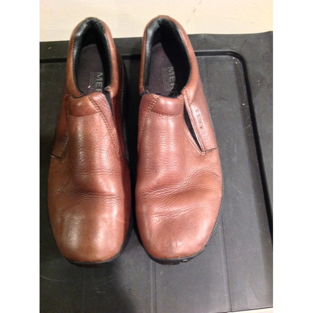 Merrell Brown Leather Slip-On Shoes Size 11 Men's